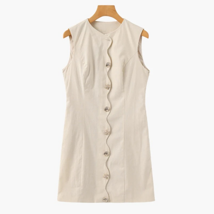 Robe boutonnée sans manches