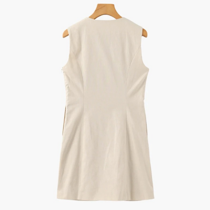 Robe boutonnée sans manches